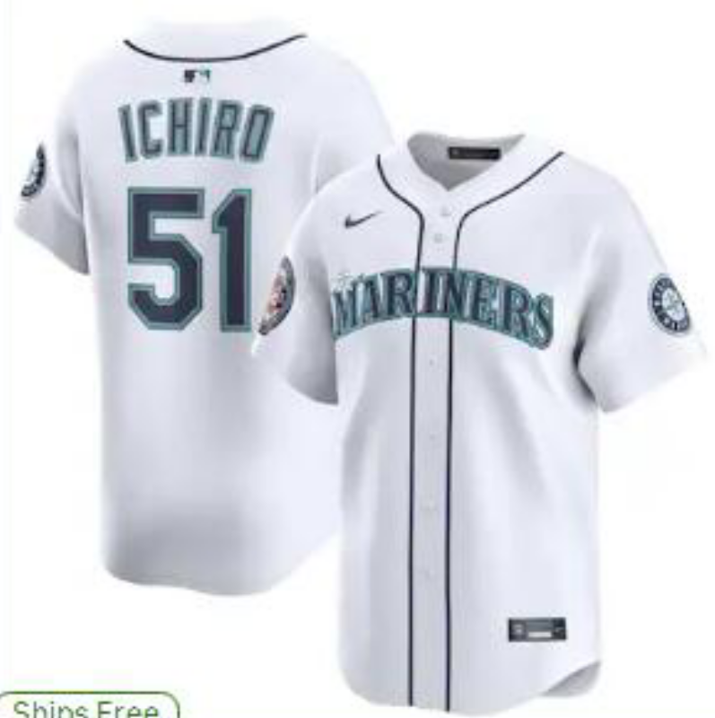 Men Seattle Mariners 51 Ichiro white MLB 2025 Nike jersey 001